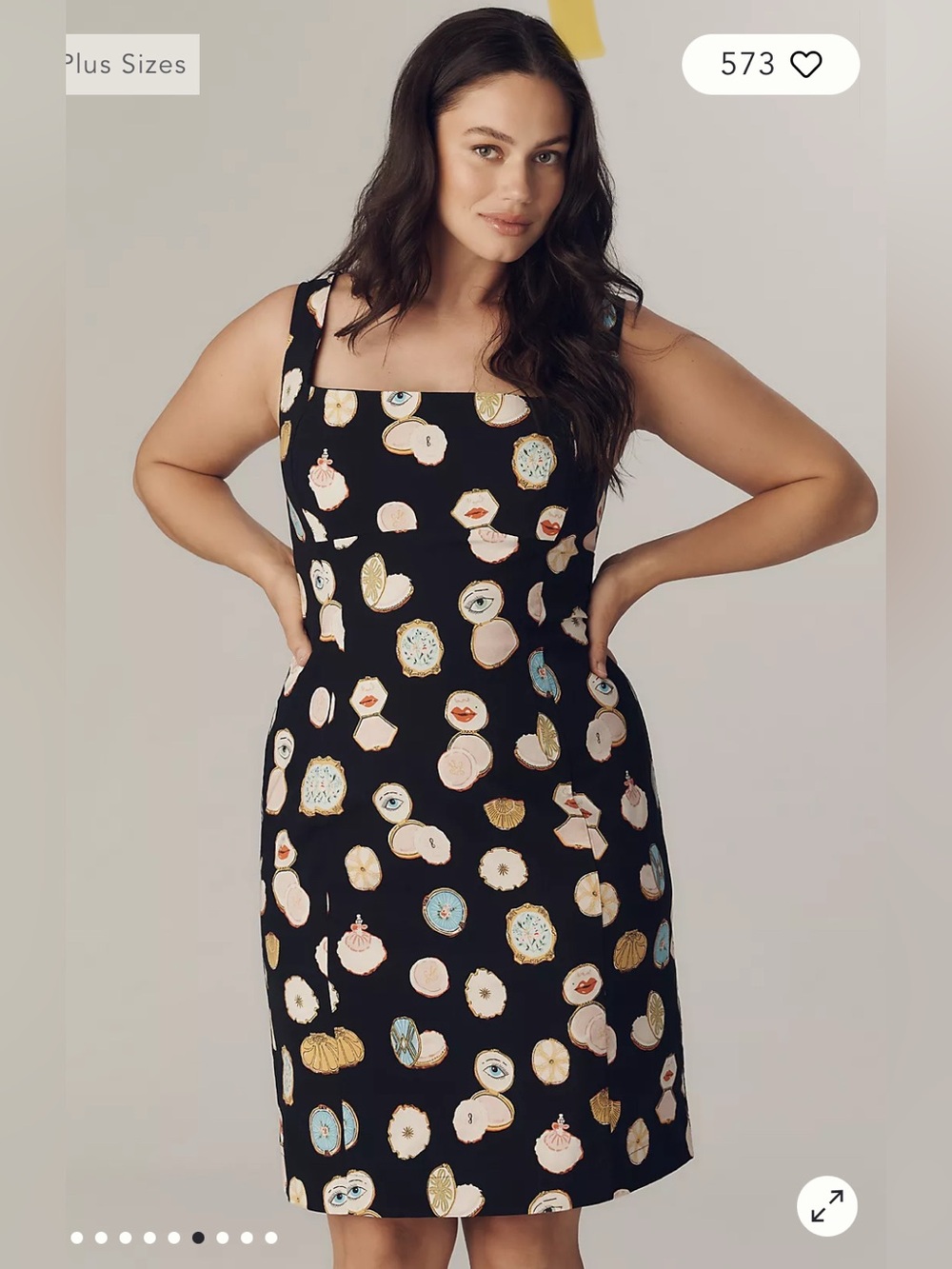 Anthropologie Maeve Fitted Square-Neck Mini Dress: Danielle Kroll Edition